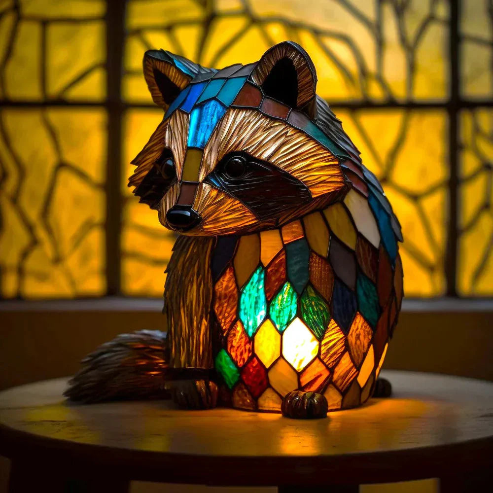 Lampada da soffitto artistica con motivo animale in vetro