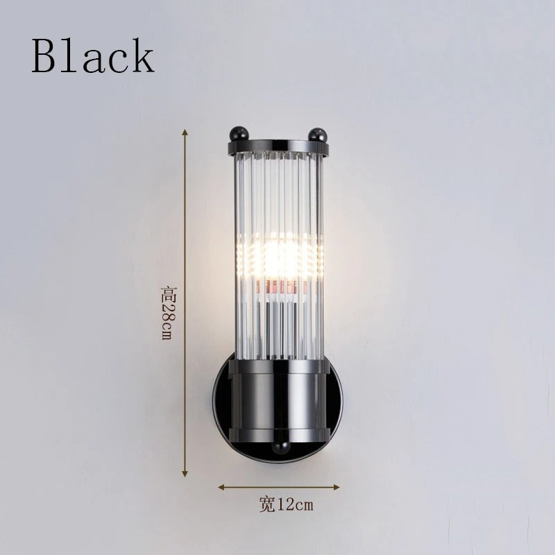 Lampada da Parete in Ottone e Cristallo per Interni Eleganti