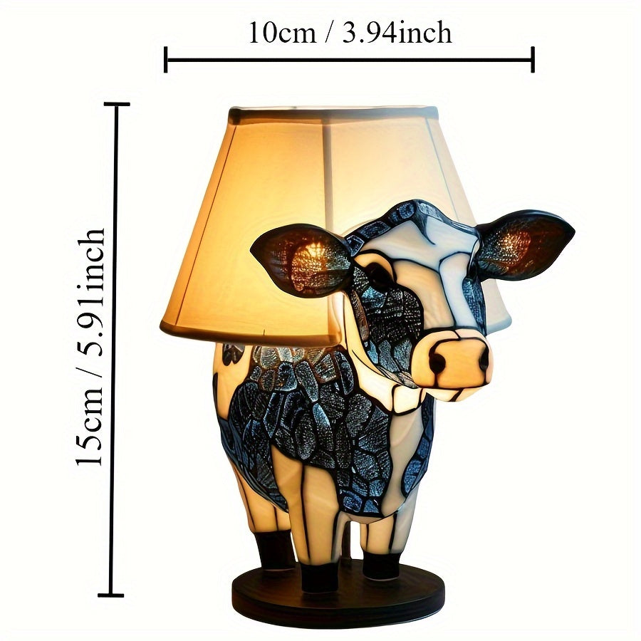 StarCow - Lampada Notturna in Resina a Forma di Mucca per Camera da Letto e Soggiorno