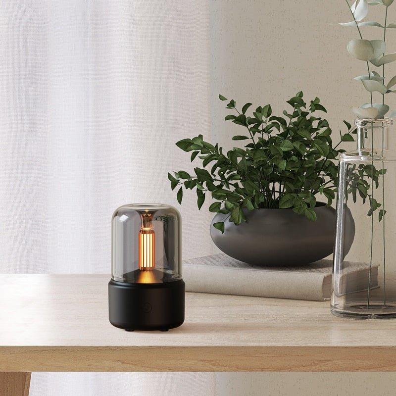 Diffusore LED Moderno con Effetto Fiamma e Oli Essenziali