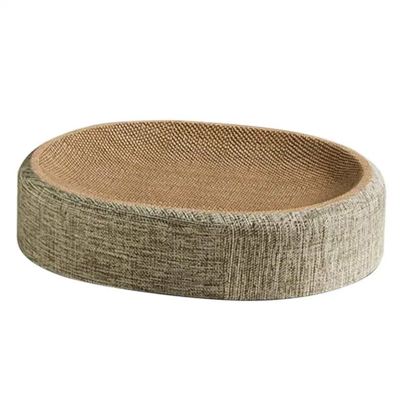 CATLOOM – Letto Ovale per Gatti in Sisal con Superficie Resistente per Graffi e Riposo Morbido