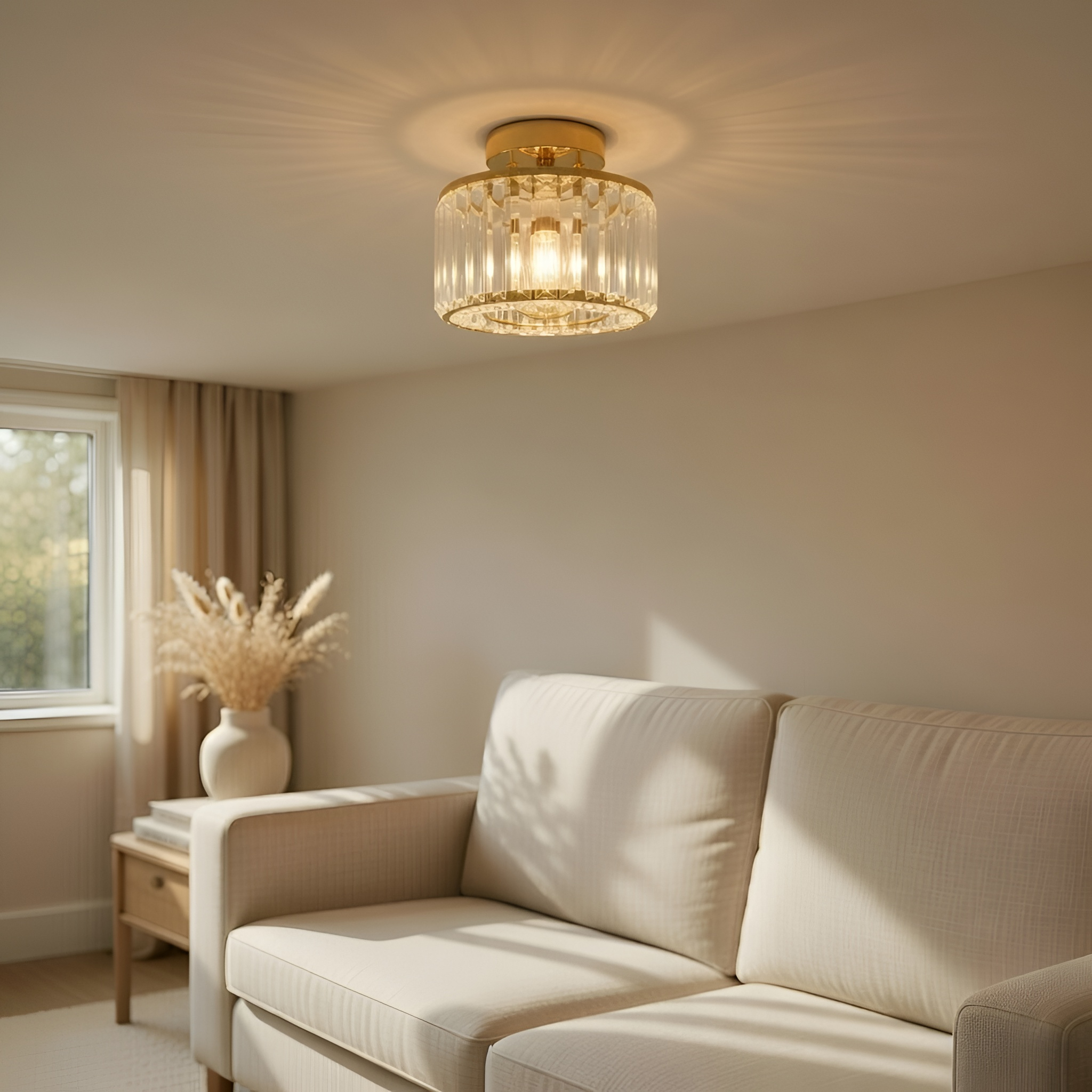 Nathan - Lampada a sospensione moderna in cristallo a LED