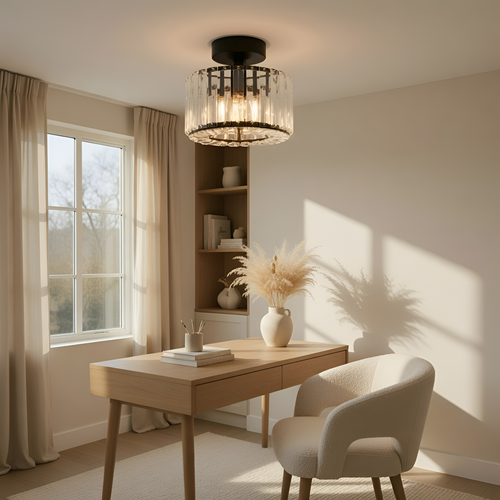 Nathan - Lampada a sospensione moderna in cristallo a LED