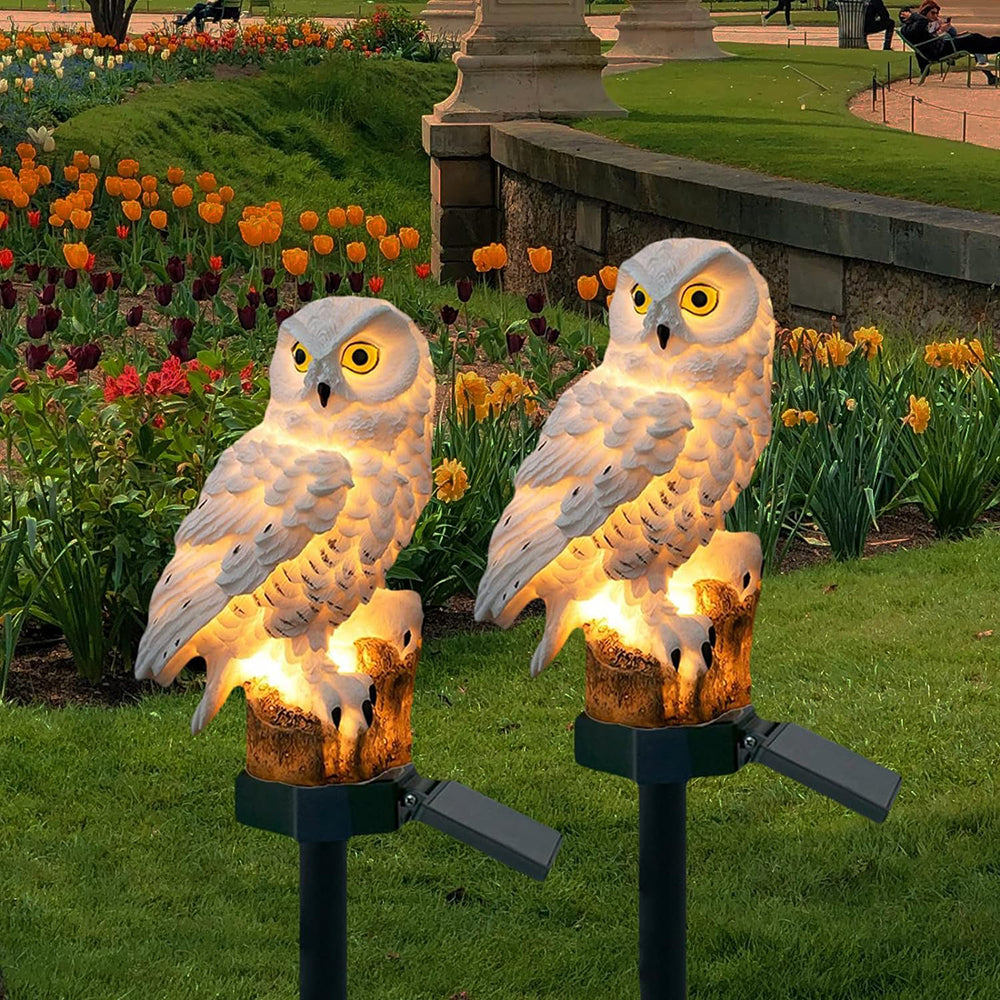 Set di Luci da Giardino Solari a Forma di Gufo LED