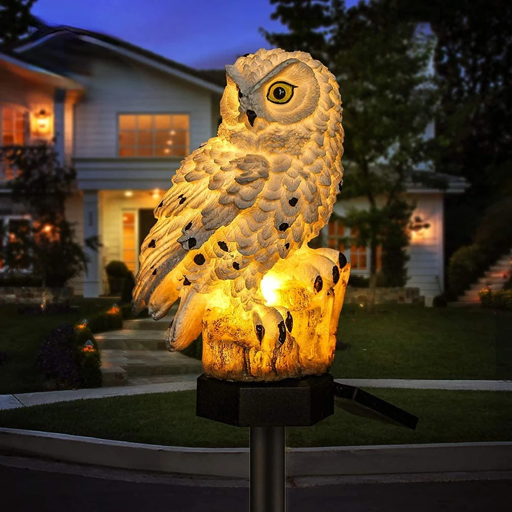 Set di Luci da Giardino Solari a Forma di Gufo LED