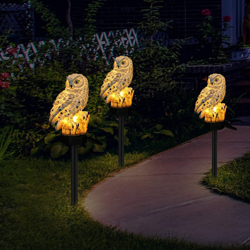 Set di Luci da Giardino Solari a Forma di Gufo LED