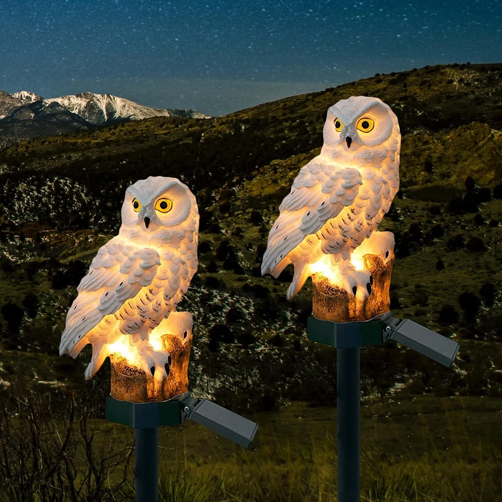 Set di Luci da Giardino Solari a Forma di Gufo LED