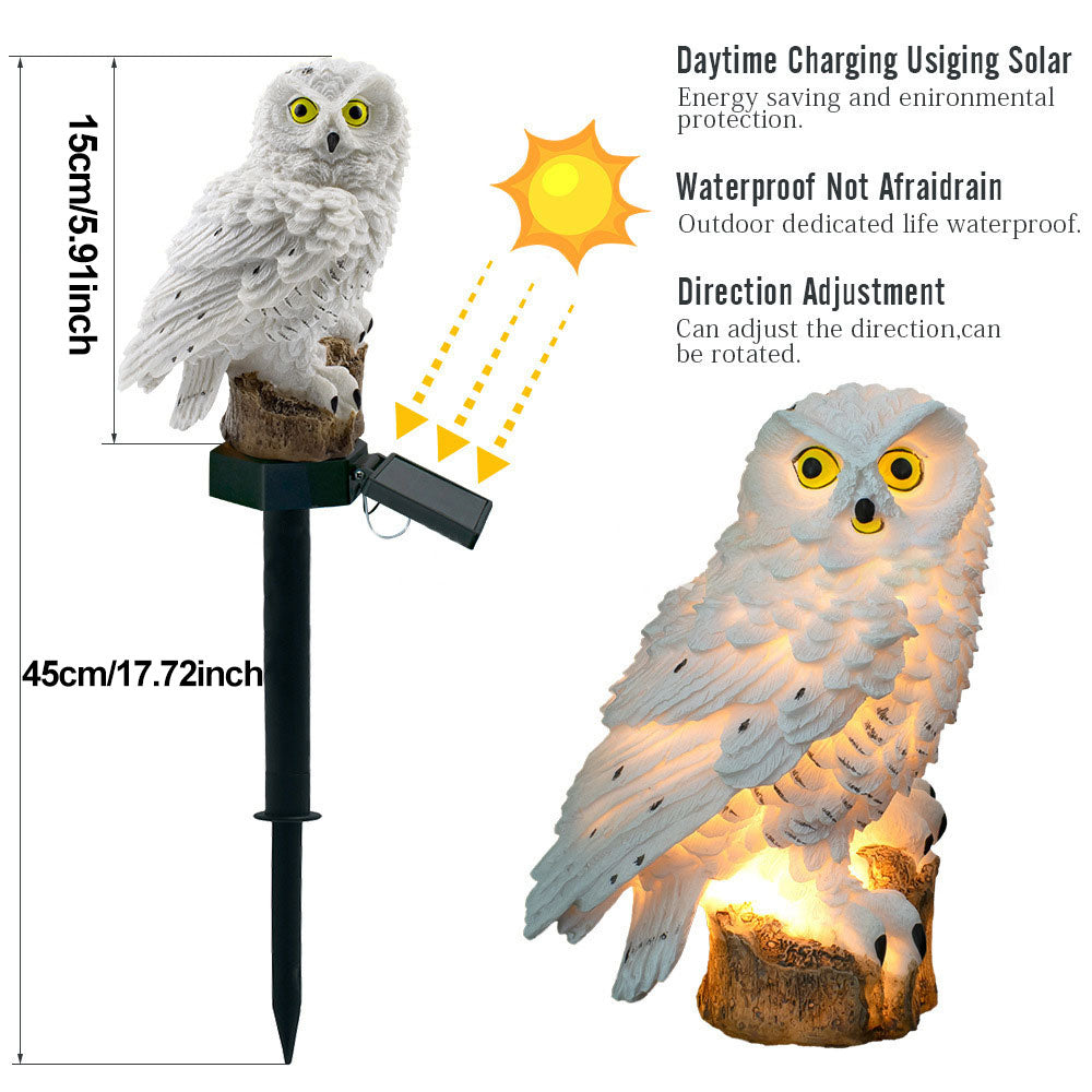 Set di Luci da Giardino Solari a Forma di Gufo LED