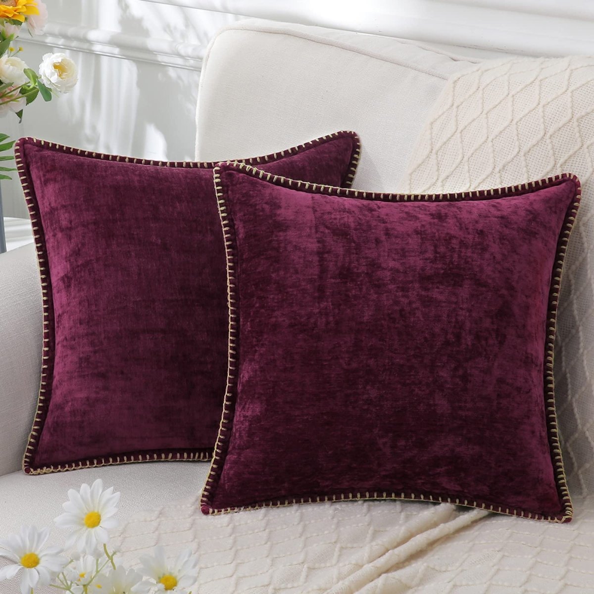 CHENILUX – Elegante Cuscino Decorativo in Chenille per un Comfort Morbido
