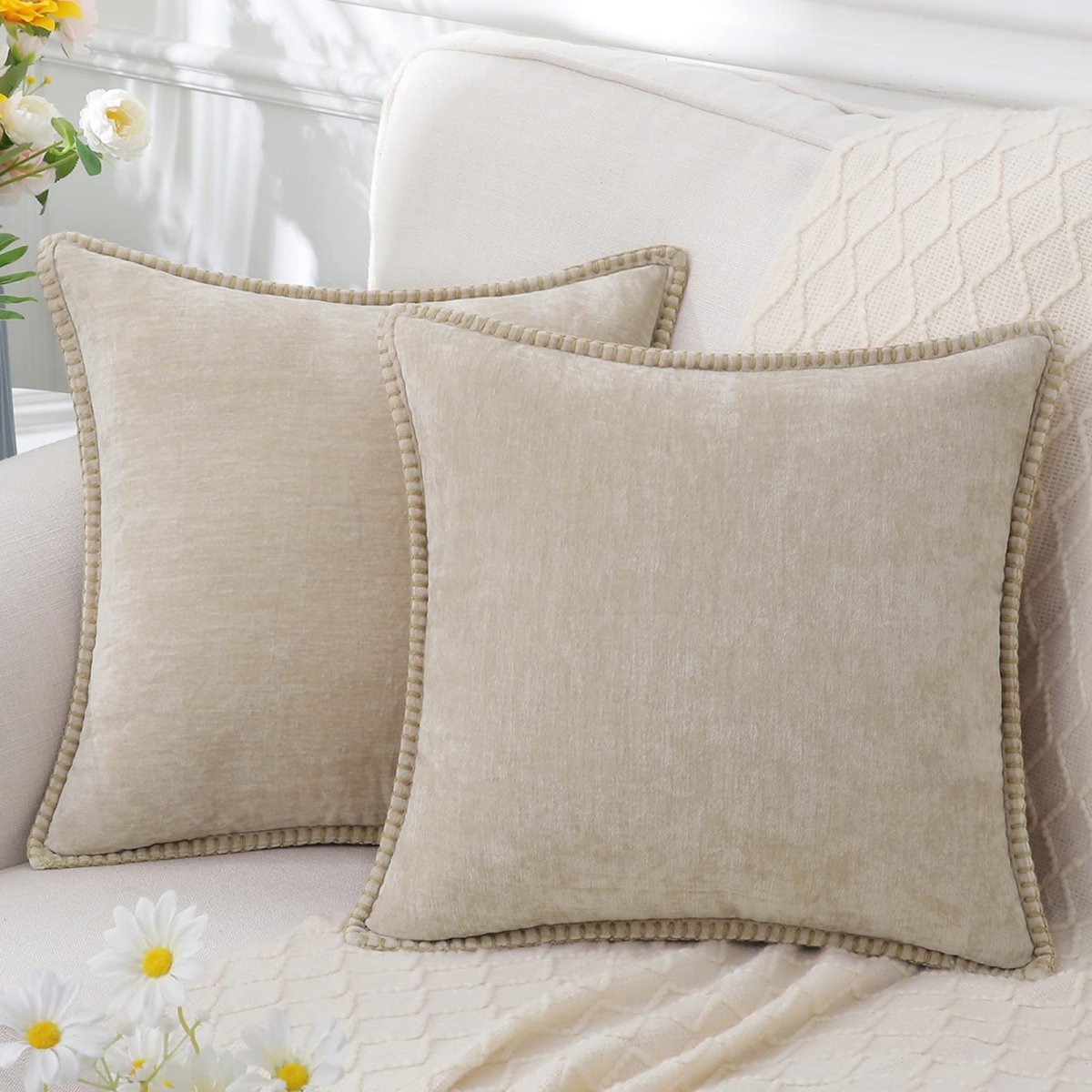 CHENILUX – Elegante Cuscino Decorativo in Chenille per un Comfort Morbido