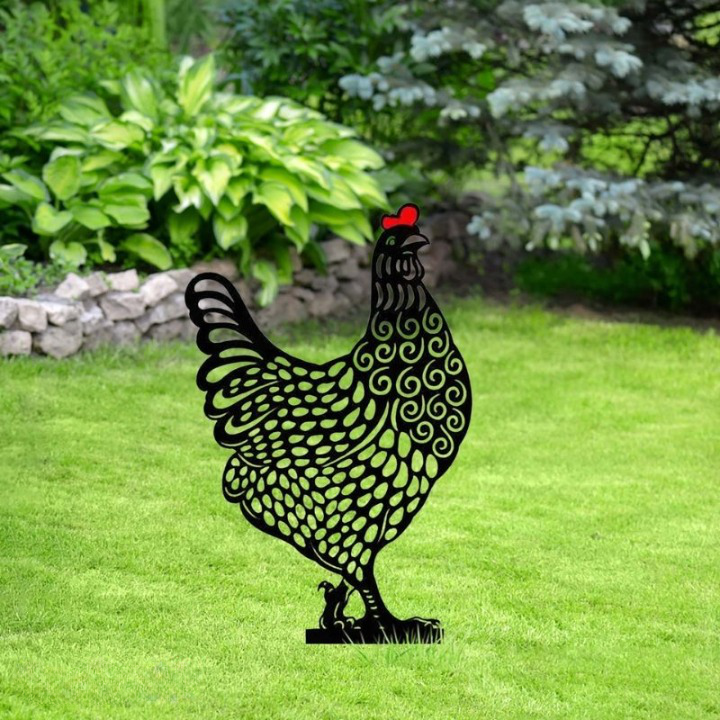 50% SCONTO | HappyChicken - Decorazione da Giardino con Galline - Set di 5 [Ultimo Giorno di Sconto]