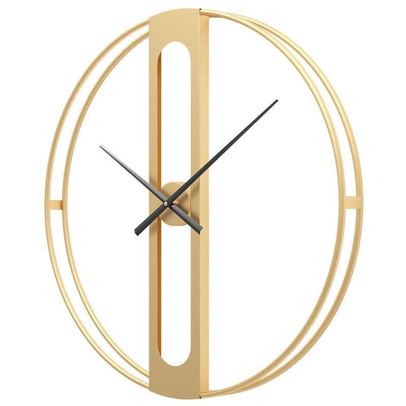 CHRONOLUX – Orologio da Parete in Metallo Oro e Nero da 50 cm per Decorazioni Moderne