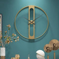 CHRONOLUX – Orologio da Parete in Metallo Oro e Nero da 50 cm per Decorazioni Moderne
