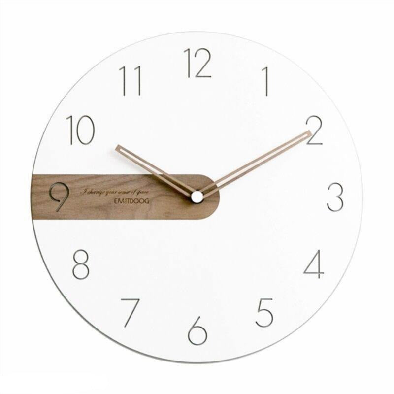 Orologio da Parete Scandinavo Classico con Accento in Legno