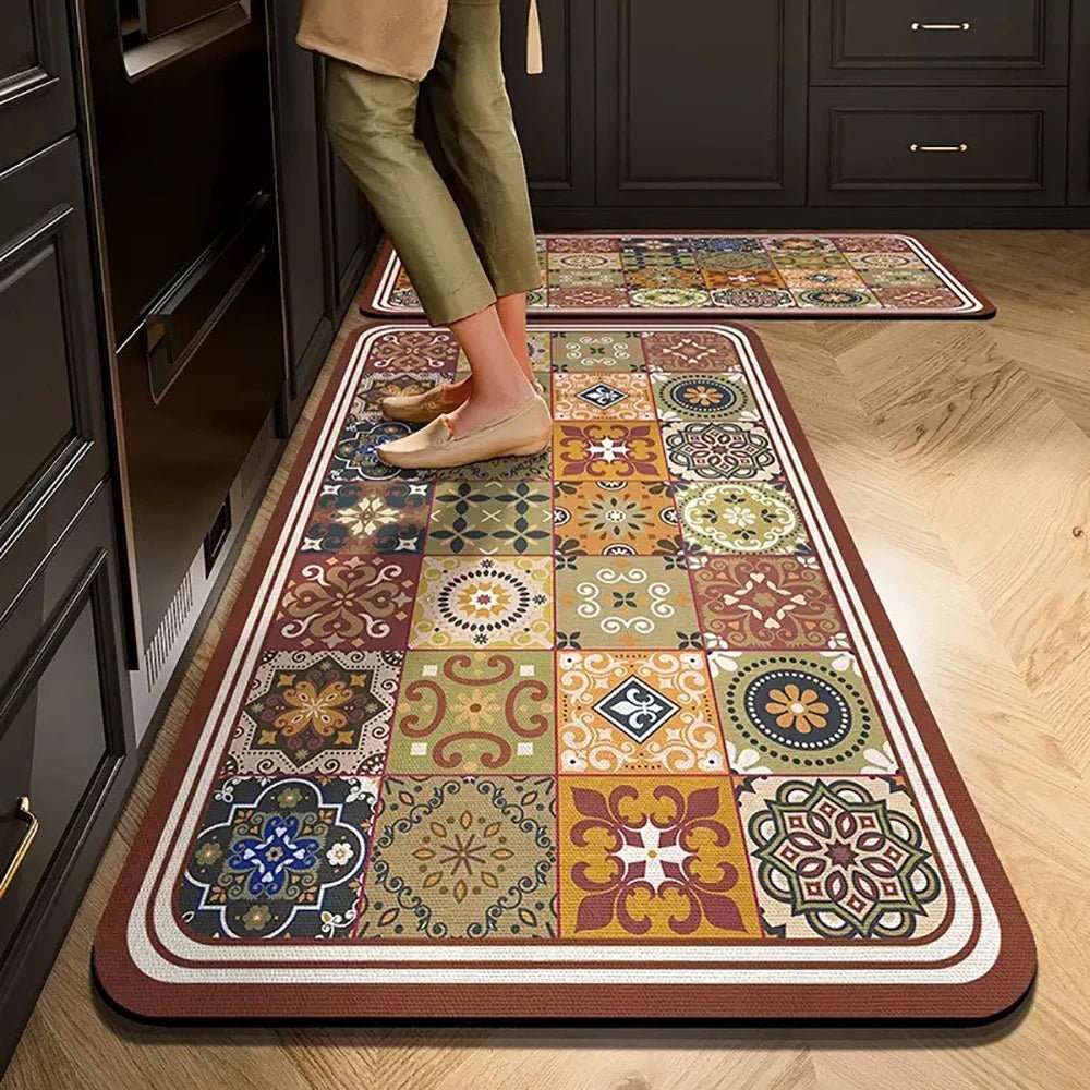 CLEANLY SOFTSTEP – Tappetino da Cucina in Velluto Cristallo Antiscivolo per un Comfort Elegante in Casa