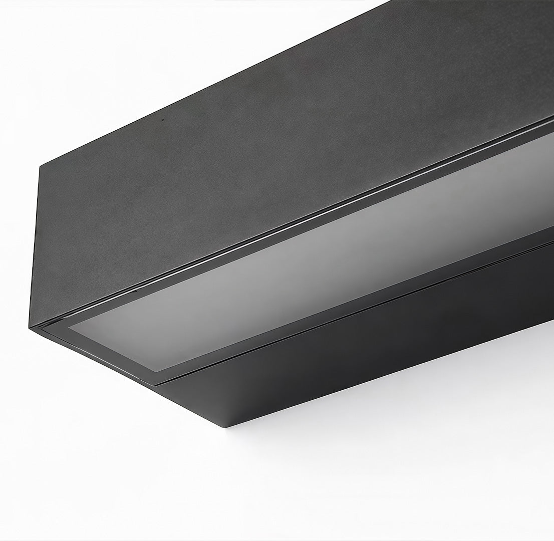 Zeroxen | Lampada da Parete Lineare da Esterno, Waterproof IP65, Alluminio Nero, LED Fisso
