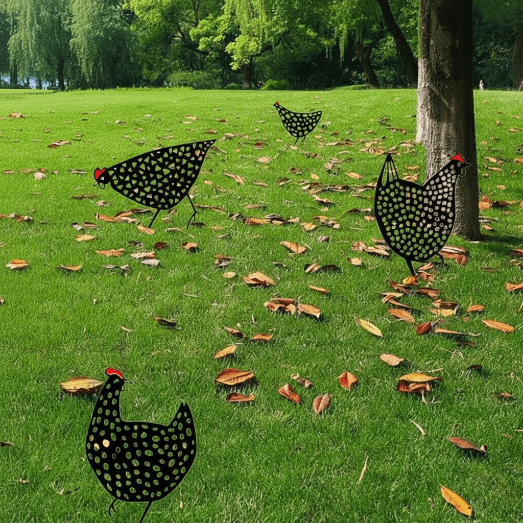 Cluckura – Statua di Gallina in Metallo Resistente alle Intemperie per Giardino e Patio