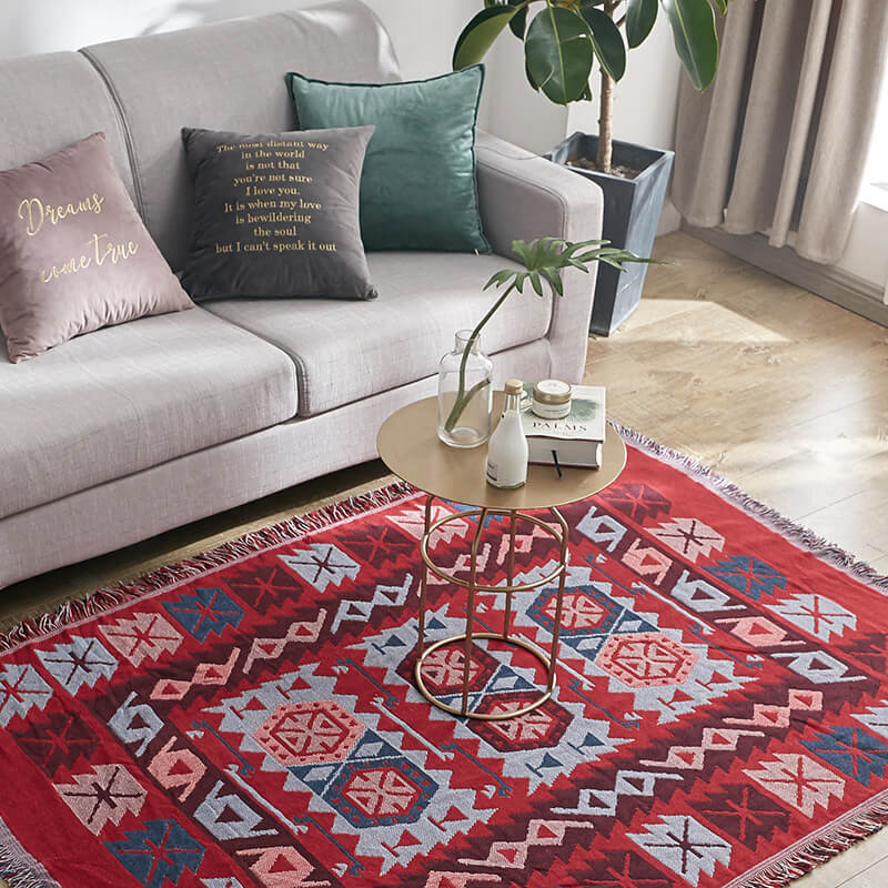 Bohemian Tassel Knitted Sofa Throw Blanket