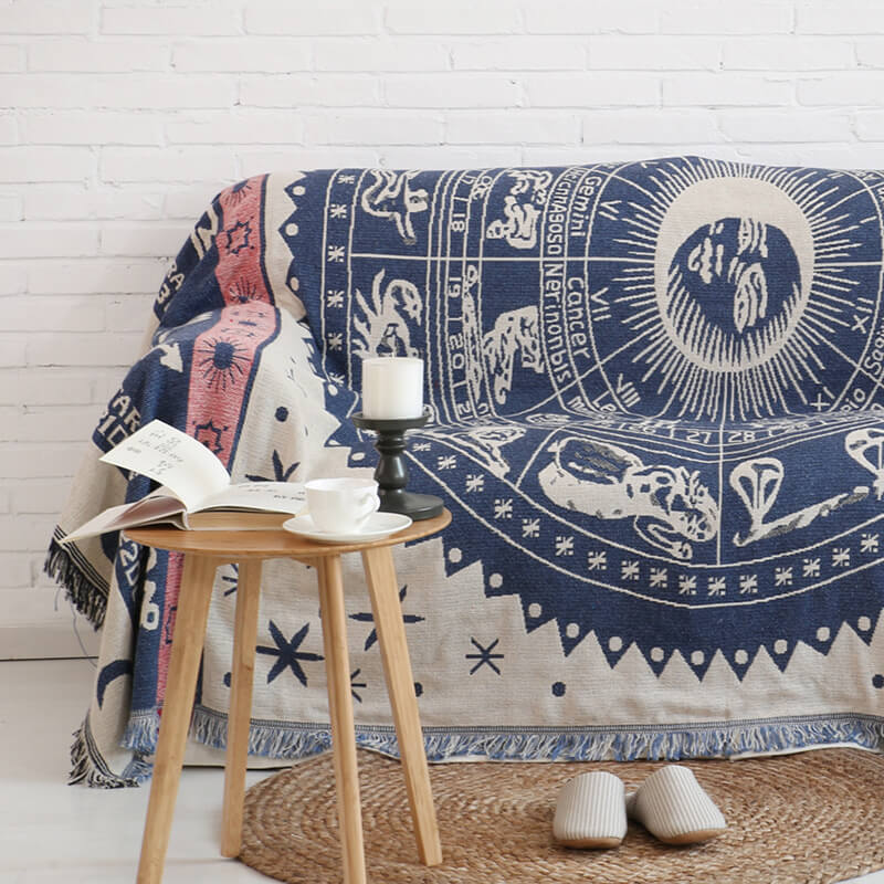 Bohemian Tassel Knitted Sofa Throw Blanket