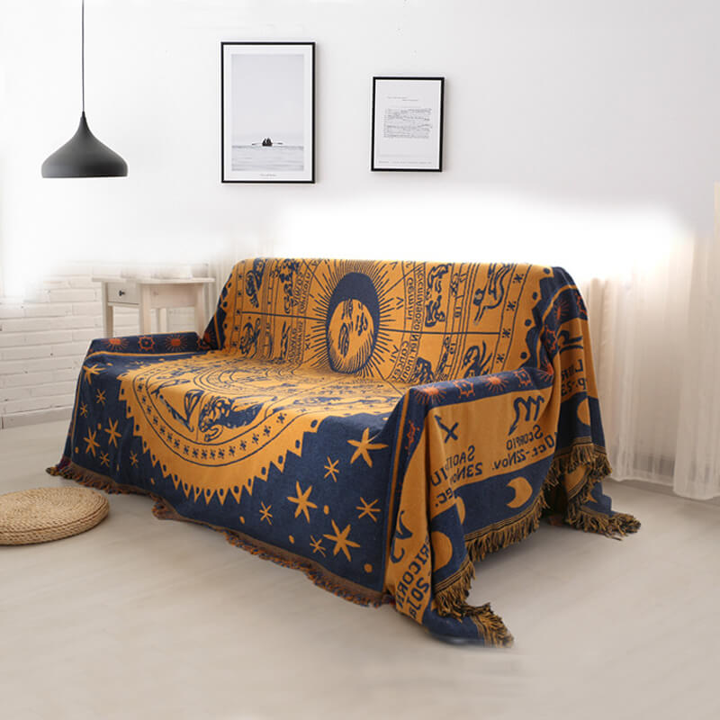 Bohemian Tassel Knitted Sofa Throw Blanket