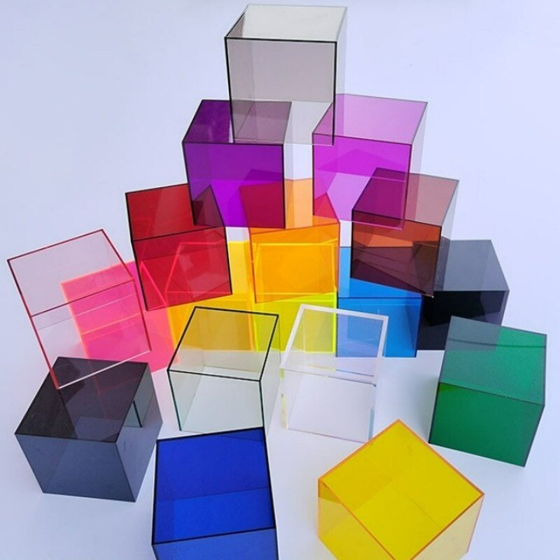 Scatola di conservazione per espositori in acrilico colorato