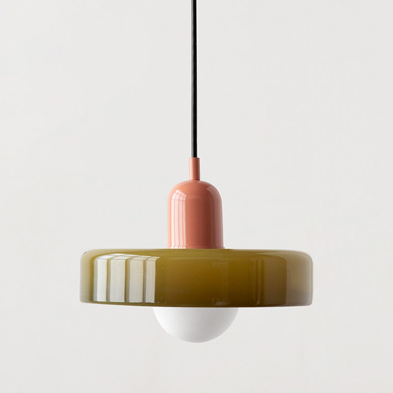 Lampada a sospensione colorata in stile Bauhaus - StiloGlas