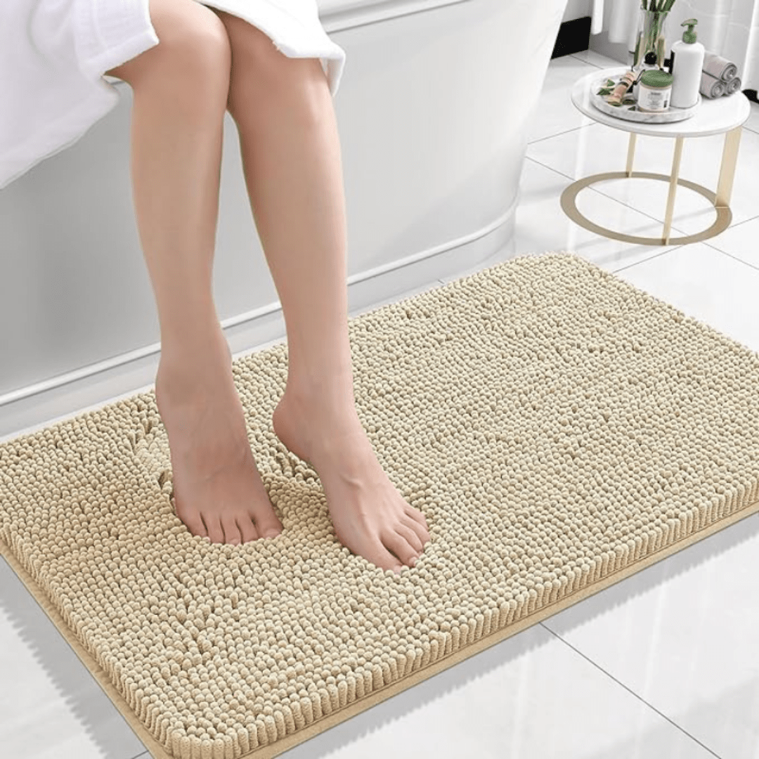 COMFÉRA – Tappetino da Bagno Chenille Ultra-Morbido Antiscivolo per Uso Quotidiano
