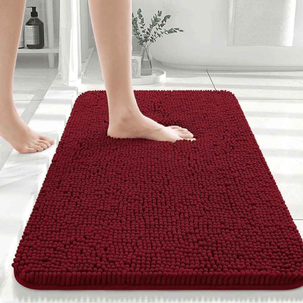 COMFÉRA – Tappetino da Bagno Chenille Ultra-Morbido Antiscivolo per Uso Quotidiano