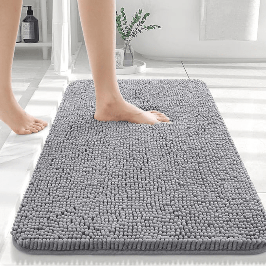 COMFÉRA – Tappetino da Bagno Chenille Ultra-Morbido Antiscivolo per Uso Quotidiano