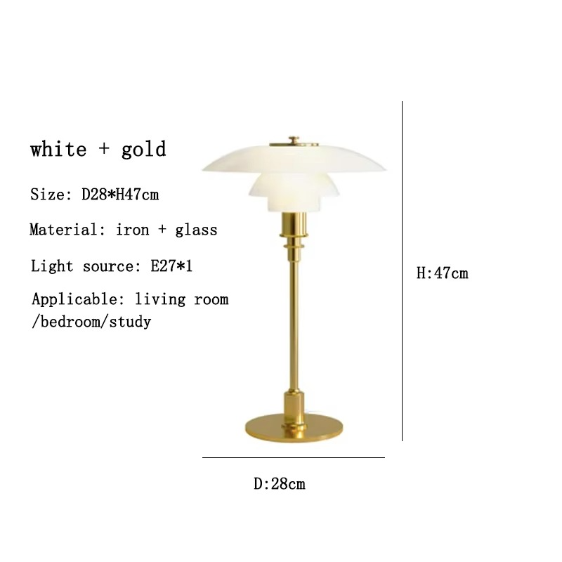 Contemporary Danish Designer Table Lamp - Warm LED Light