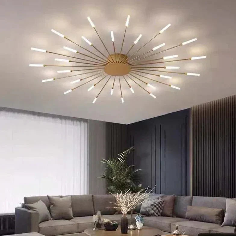 Contemporary LED Ceiling Light Fixture - Swirling Firework Design