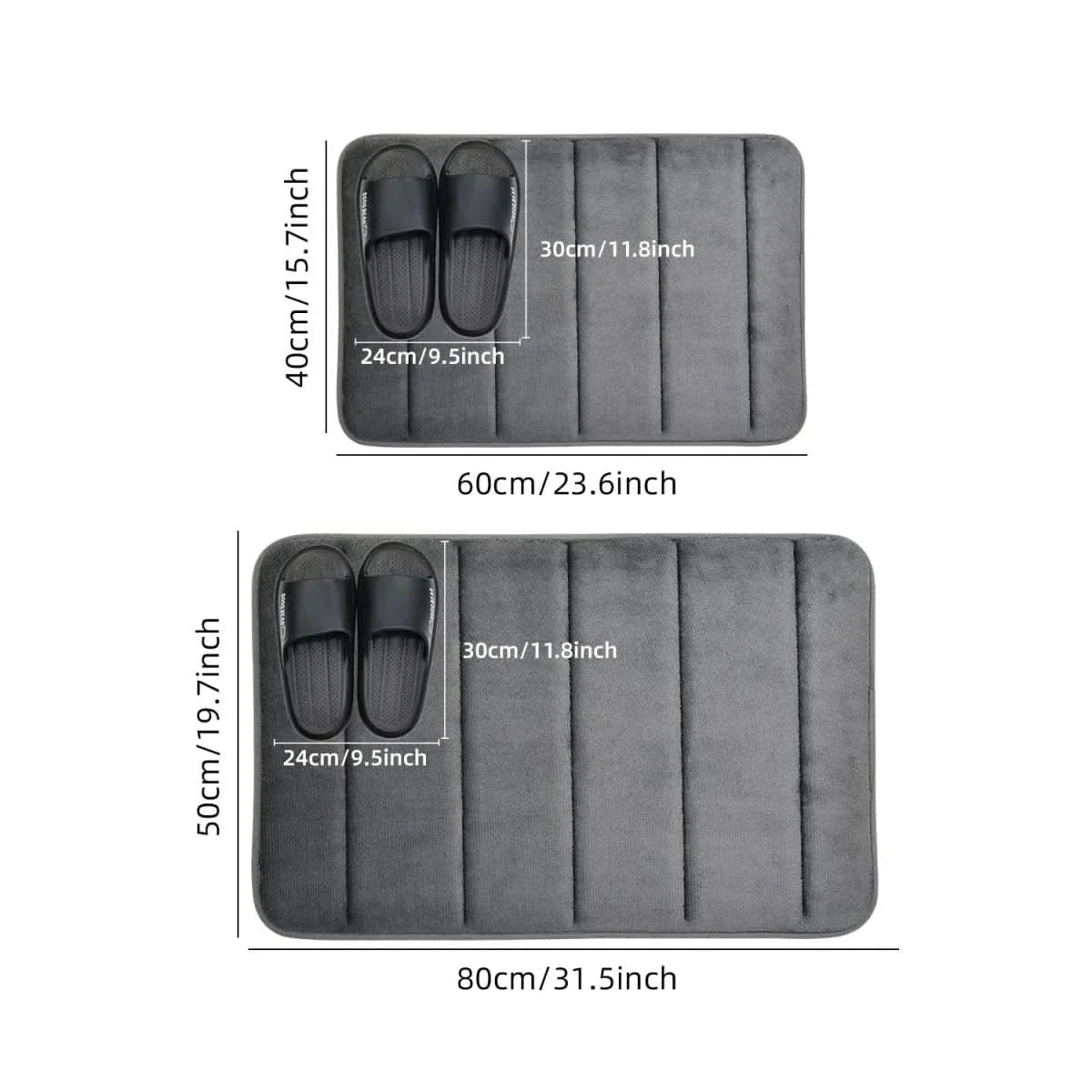 TAPPETO IN VELLUTO CORALLO – Tappeto da Bagno Morbido con Design Antiscivolo per Comfort e Sicurezza