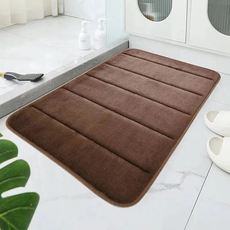 TAPPETO IN VELLUTO CORALLO – Tappeto da Bagno Morbido con Design Antiscivolo per Comfort e Sicurezza