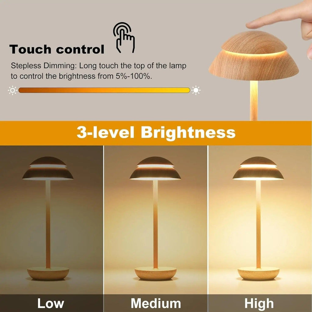 Lampada da Tavolo Moderna Ricaricabile Senza Fili con Dimming Touch