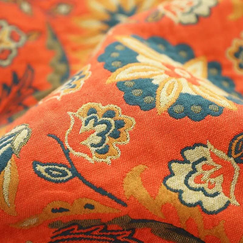 COPERTA IN COTONE COZY LUXE – Elegante Coperta Jacquard Boho per Divano e Copriletto