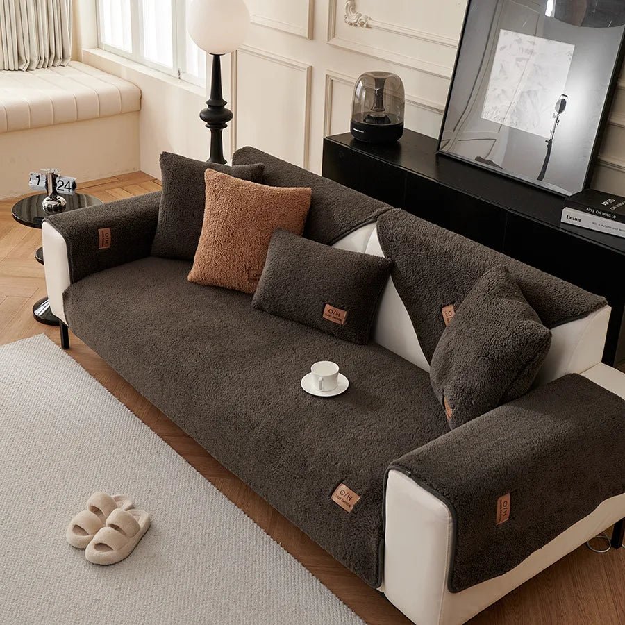 COZYSHEAR – copertura per divano in morbida lana di agnello per calore e protezione