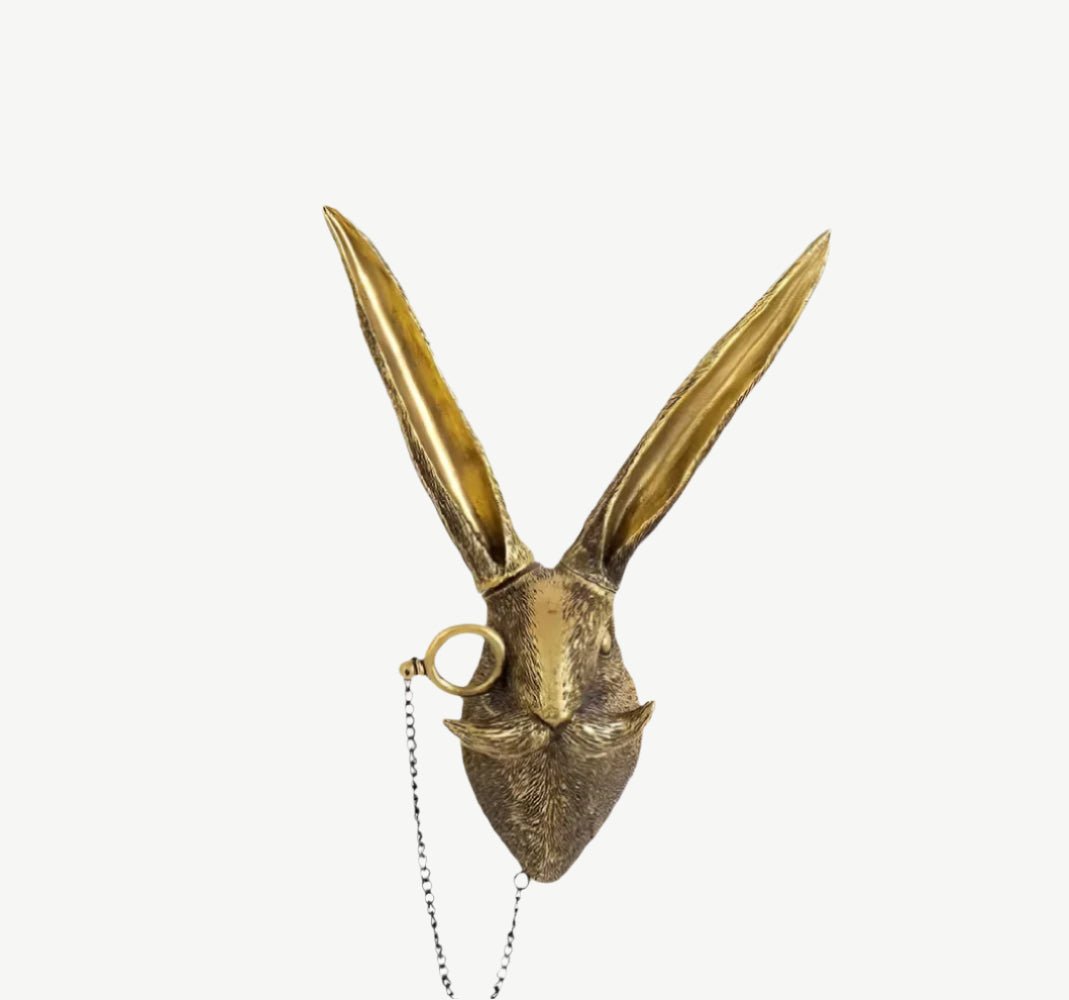 Velorien | Gancio da parete a forma di testa di animale in resina dorata disponibile in cinque design per ingresso, soggiorno e camera da letto