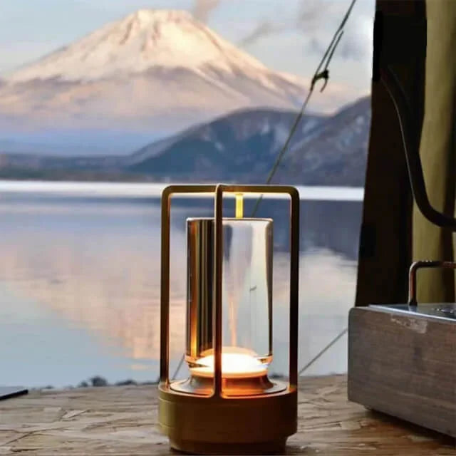 Crystal Lantern LED Wireless Lamp with USB Charging Port