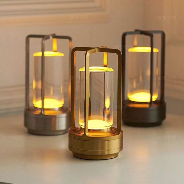 Crystal Lantern LED Wireless Lamp with USB Charging Port