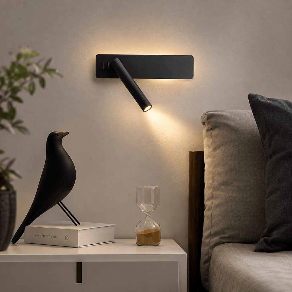 GLOWSPIN – Lampada LED girevole per illuminazione flessibile del letto e della lettura