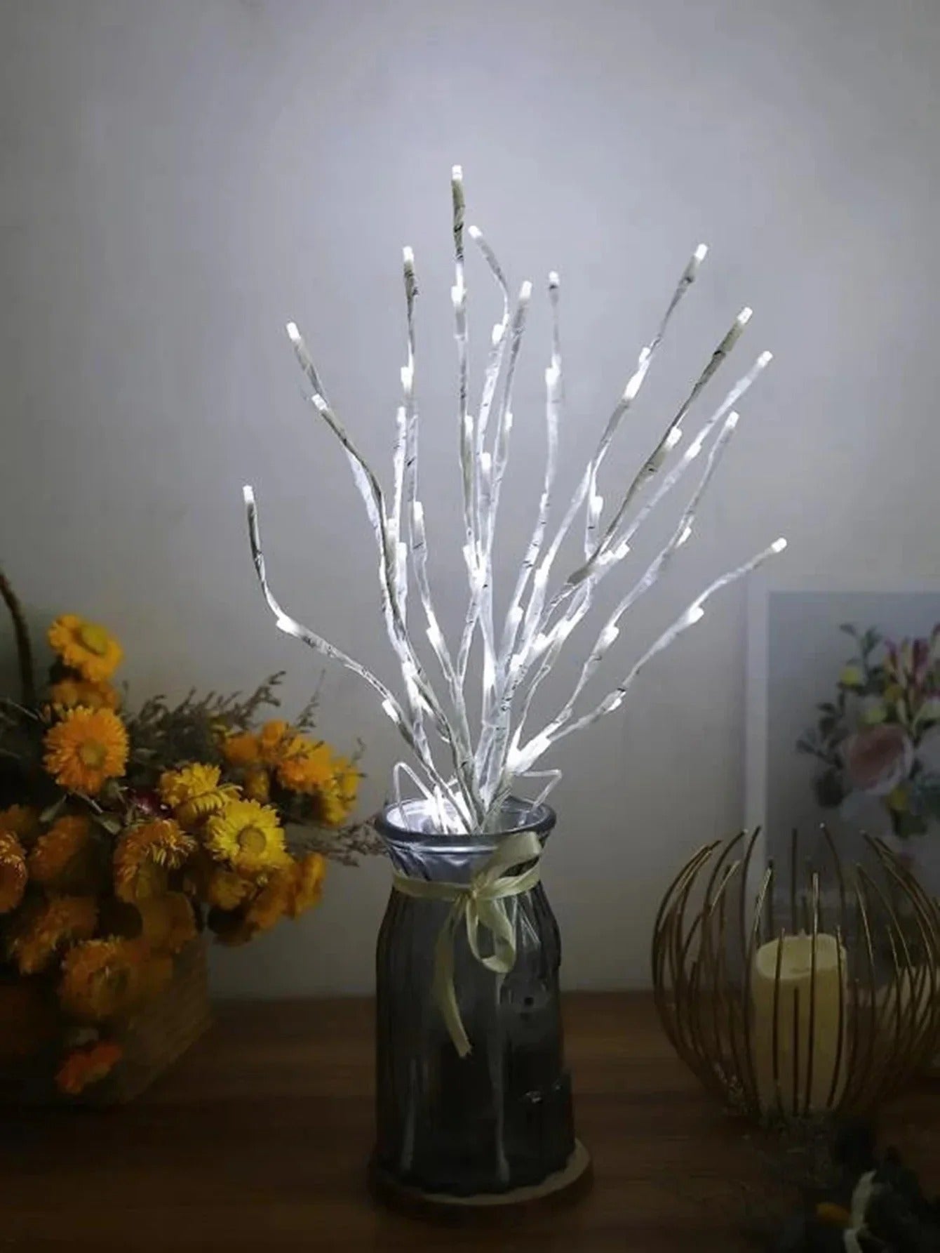 Luci Fatate a Rami di Betulla per Decorazioni per la Casa