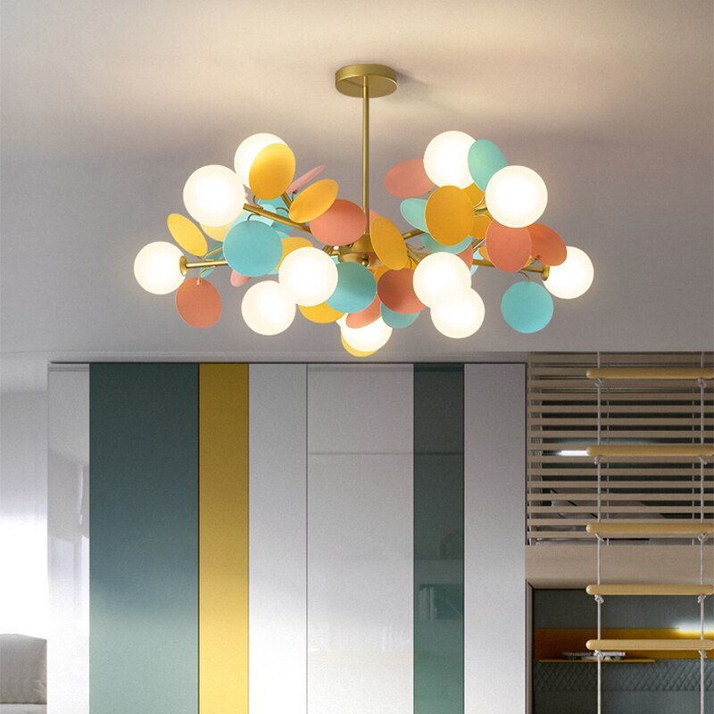 Lampadario a Rami di Fiori per Soggiorno