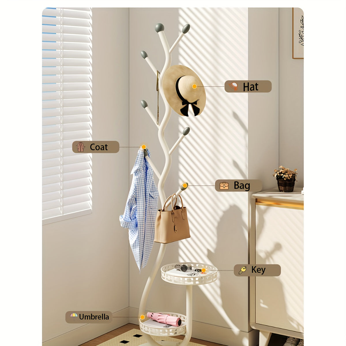 BranchLine Appendino da Terra – Stile e Funzionalità per un'Organizzazione Elegante