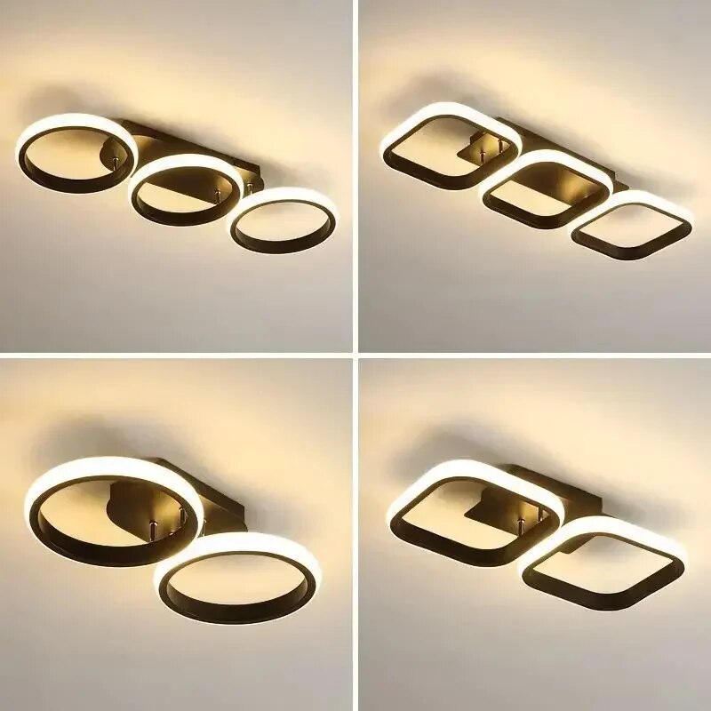 Lampadario a Anello LED Moderno – Illuminazione da Soffitto Minimalista per Soggiorno e Sala da Pranzo