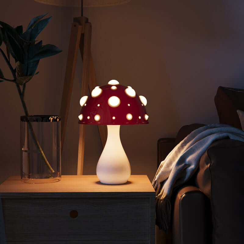 Lampada da Tavolo a LED a Forma di Fungo - Dimmerabile, Decorazione Moderna