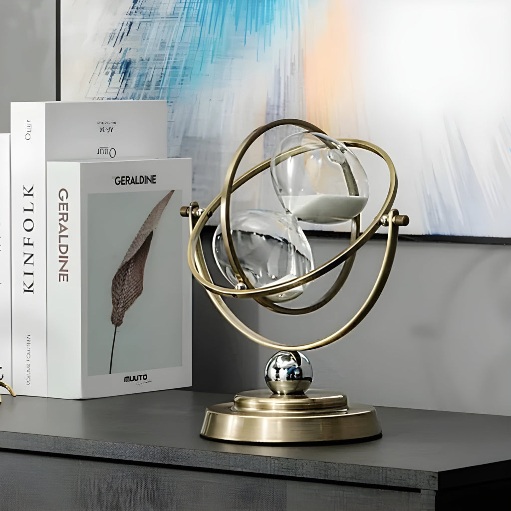Orologio GracefulTime – Clessidra di Lusso con Elegante Cornice Dorata e Design Senza Tempo