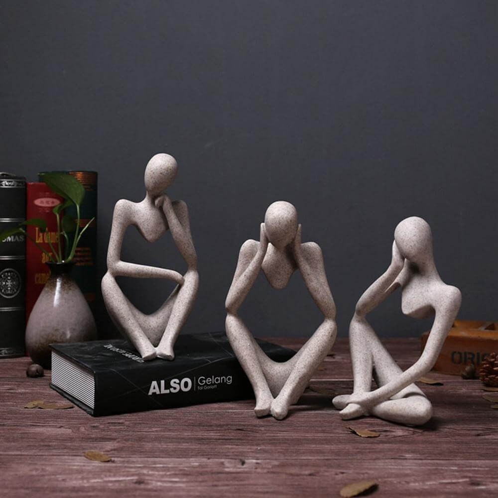 Figura con un messaggio filosofico e design moderno