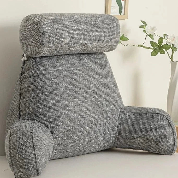 Deluxe Multi-Position Backrest Pillow With Arms & Headrest