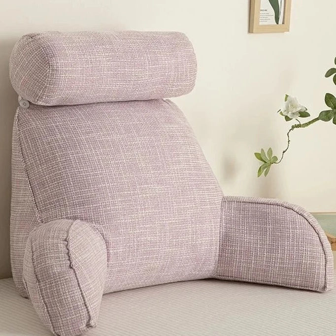 Deluxe Multi-Position Backrest Pillow With Arms & Headrest