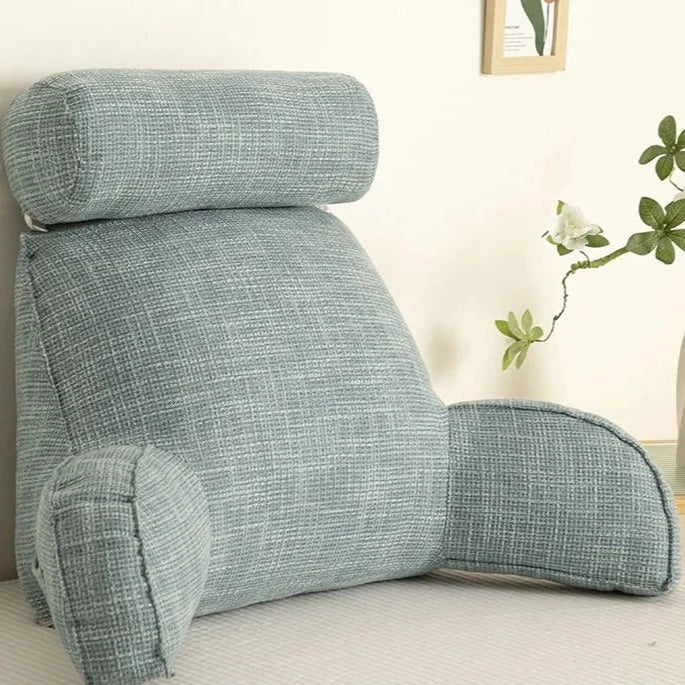 Deluxe Multi-Position Backrest Pillow With Arms & Headrest